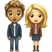 Boy and girl in love sticker