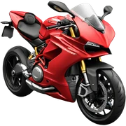 Moto ducati rouge sticker