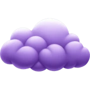 Purple cloud sticker