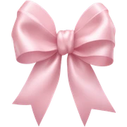 light pink ribbon bow sticker