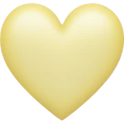 Pastel yellow heart sticker
