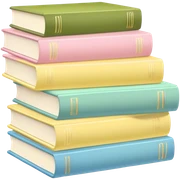 Pastel pink pastel yellow pastel blue and matcha colored books sticker