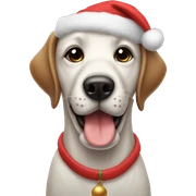 Christmas dog sticker