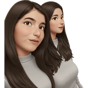 two girls with long hair sticker