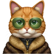 Cat with sunglasses sticker