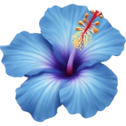 blue hibiscus sticker
