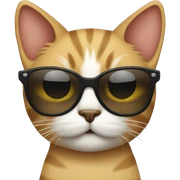 Cat with sunglasses sticker