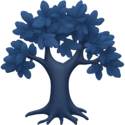 Navy blue tree sticker