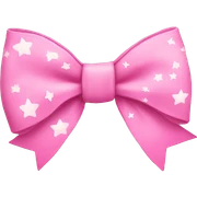 Pink bow with stars sticker