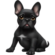 black french bulldog sticker