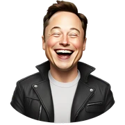 Elon musk laughing  sticker