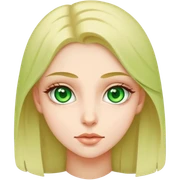 Girl green eyes  sticker