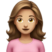 Brown haired pretty girl in pink top sticker
