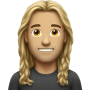 guy with long hair
 sticker