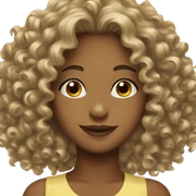 girl curly hair sticker