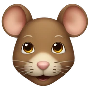 brown mouse face sticker
