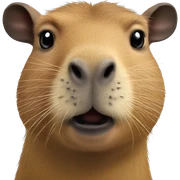 hyper-realistic capybara sticker