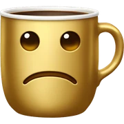 vintage Gold mug of coffe sticker