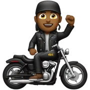 Biker wave sticker