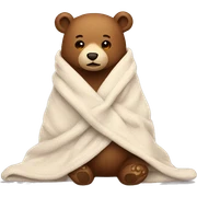 bear cozy in blanket sticker