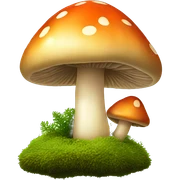Mushroom and moss sticker