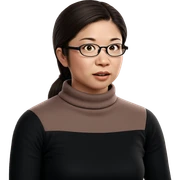 realistic portrait of girl with glasses sticker