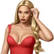 blonde girl in elegant dress sticker
