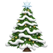 White Christmas tree sticker