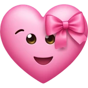 Heart with a pink bow  sticker