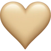 Beige heart sticker