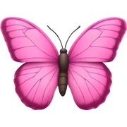 Pink side view butterfly sticker