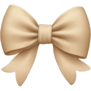 Beige bow sticker