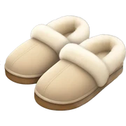 fuzzy ugg slippers light beige sticker