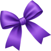 purple bow sticker
