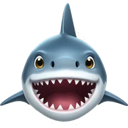 Shark with three tails sticker