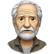 Tired old man sticker