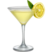 lemon drop drink in a martini glass sticker