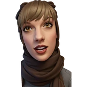 realistic girl with scarf sticker