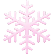 Pastel pink snowflake  sticker