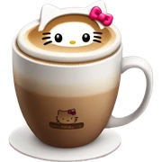 Hello kitty coffee  sticker
