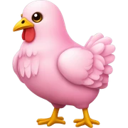 Pollito de color rosa  sticker