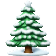 christmas tree with snow sticker