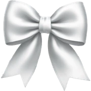 white satin bow sticker