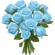 baby blue bouquet of roses sticker