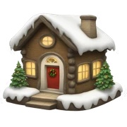 christmas cottage sticker