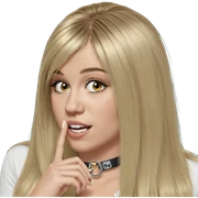blonde girl with choker sticker