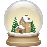 Beige snow globe sticker