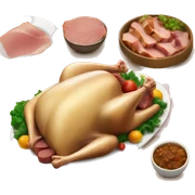 Turkey dinner with ham  sticker