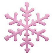 pastel pink snowflake  sticker