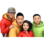 smiling girl with boys ocean sticker